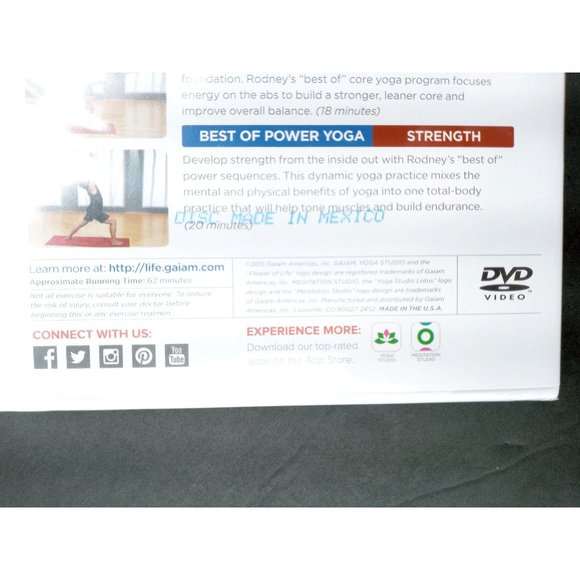 Rodney Yee's Best Of Yoga DVD New GAIAM 3 Practices Balance Flow Core Cardio - Picture 3 of 3